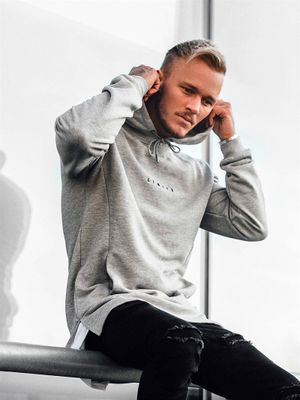 Limité Logo Hoodie Grey Melange