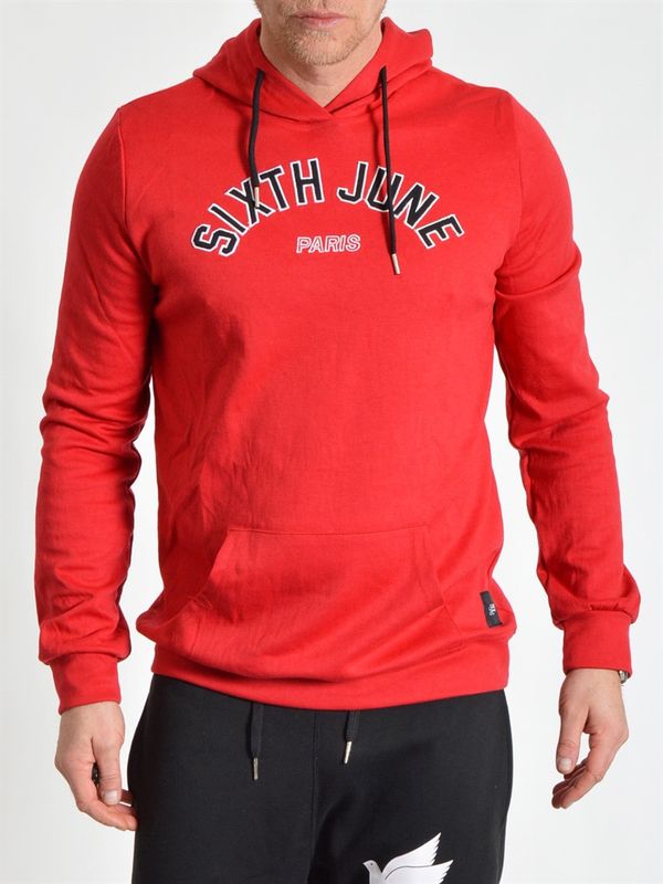 Sixth Patch Logo Hoodie Red