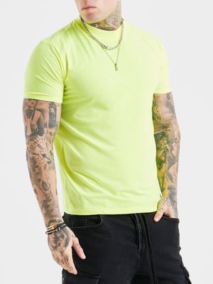Messi x High Neck Tee Neon Yellow