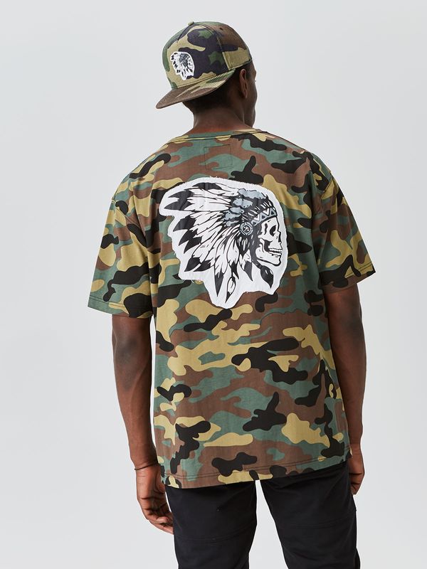 Patched Oversized Tee Camo/Orange