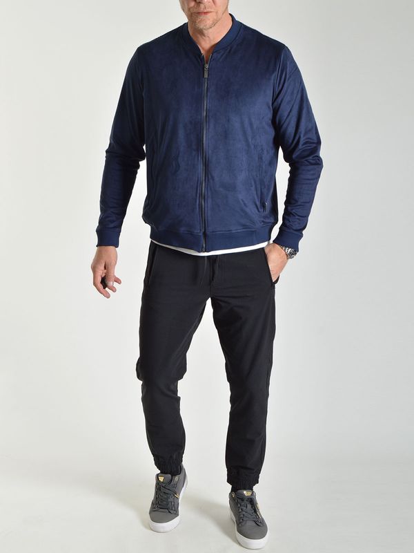 Suedette Bomber Navy