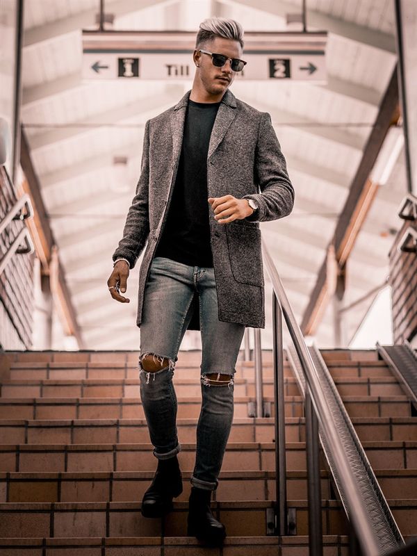 Malone 2.0 Coat Dark Grey Melange