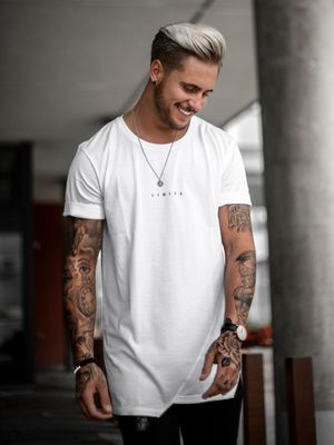 Asymmetric Tee White