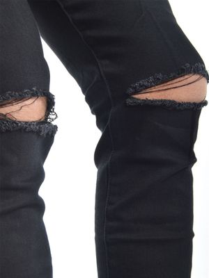 Black Ripped Knee Jeans