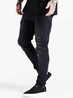 Slim Fit Jeans Washed Black