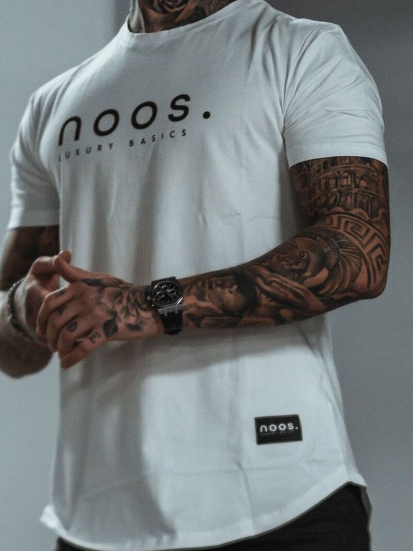 Big Logo Scoop Tee White