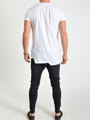 Asymmetric Tee White