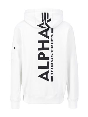 Back Print Hoody White