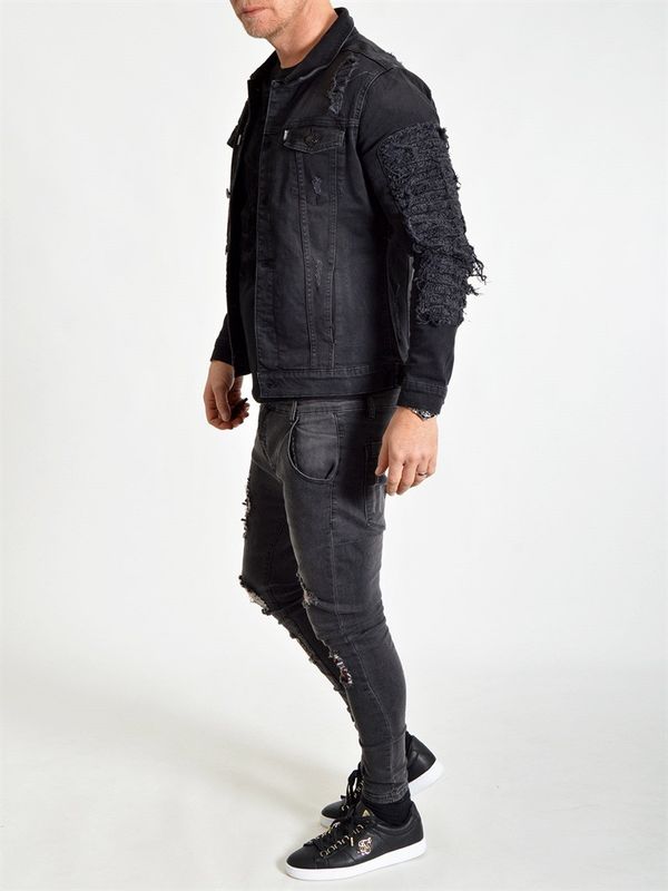 Distress Jacket Dark Grey