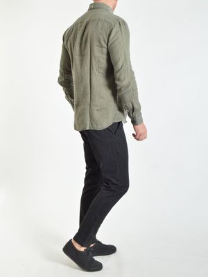 Linston Linen Shirt Moss Green