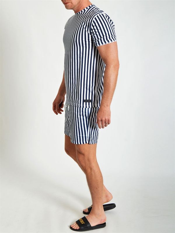 Ross Stripe Tee Navy