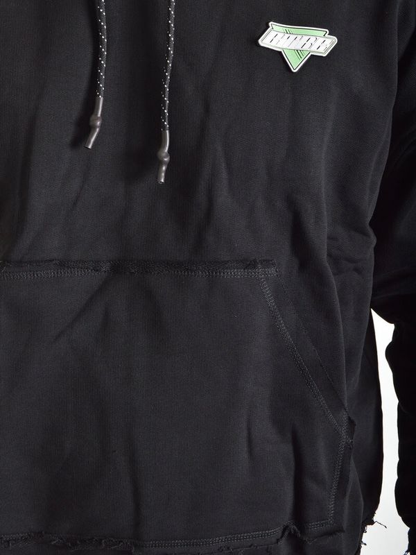 Distorted Logo Hoodie Black