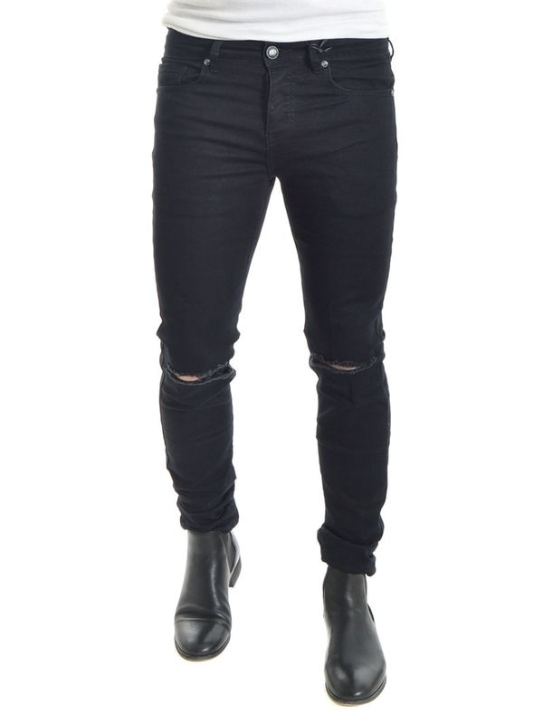 Black Ripped Knee Jeans