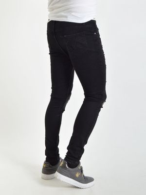 Bandana Rip & Repair Jeans Black