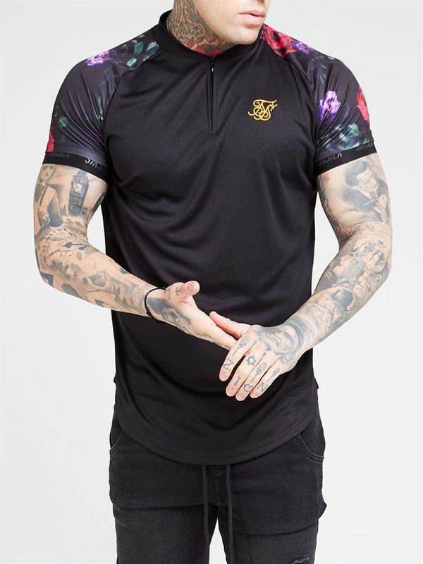 Oil Paint Baseball Tee Black
