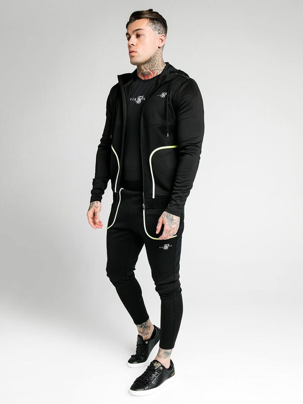 Legacy Zip Hoodie Black/Fluro