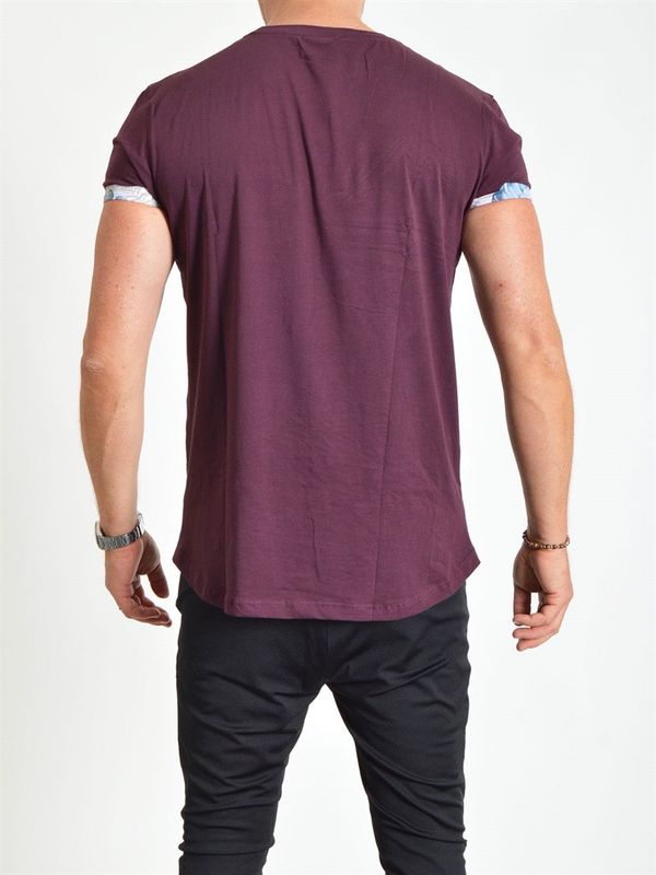 Borneo Sleeves Tee Aubergine