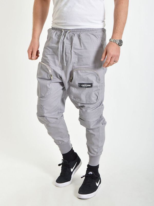 Front Pocket Cargo Pants Grey