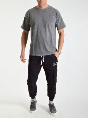 Distorted Logo Tee Acid Wash