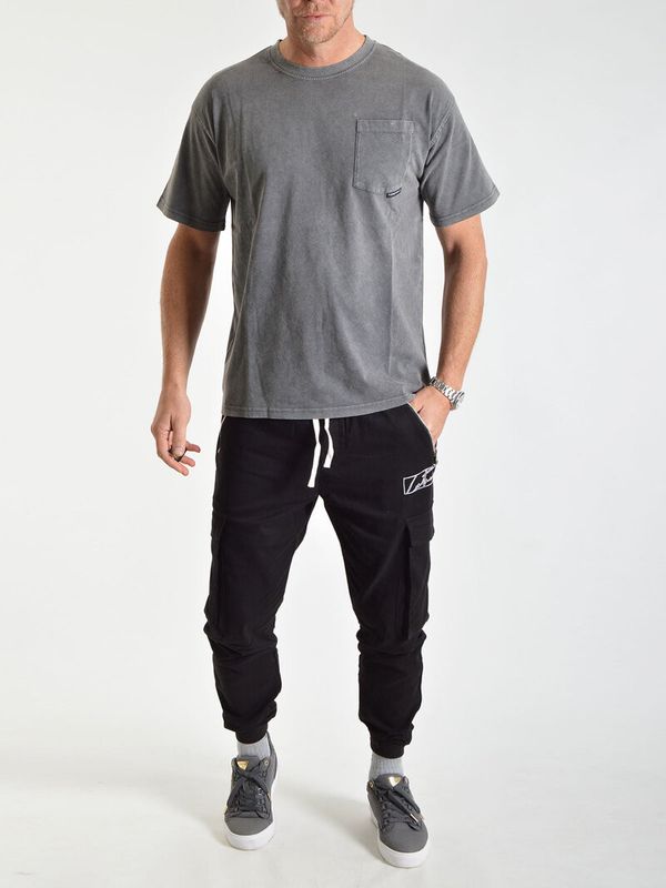 Distorted Logo Tee Acid Wash
