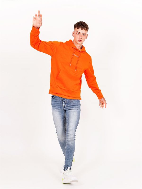 Reflective Logo Hoodie Orange