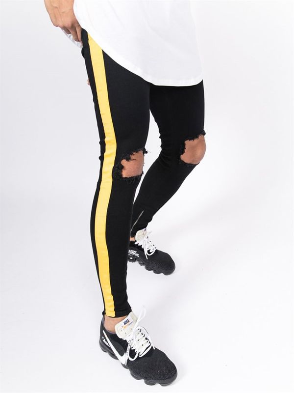 Black Knee Holes Yellow Revere