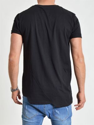 Asymmetric Tee Black