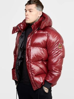 Burgundy Puffer Jacket