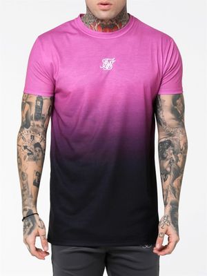 Reverse Collar Box Tee Pink/Black