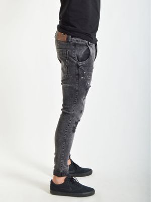 Riot Low Rise Denim Washed Black