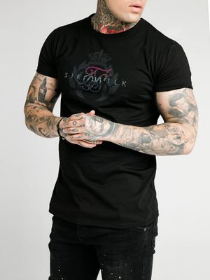 Fade Rhinestone Tee Black