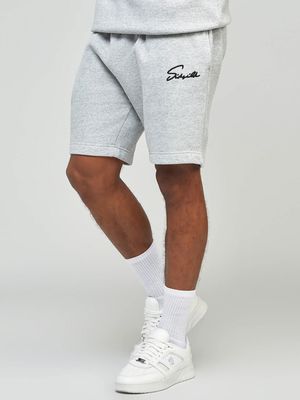 Script Shorts Grey Melange