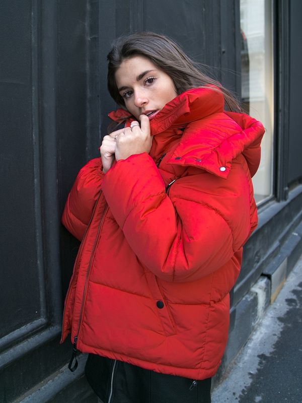 Sixth Women Puffer Jacket Red