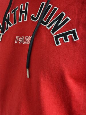 Sixth Patch Logo Hoodie Red