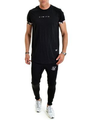 Flower Sleeves Tee Black