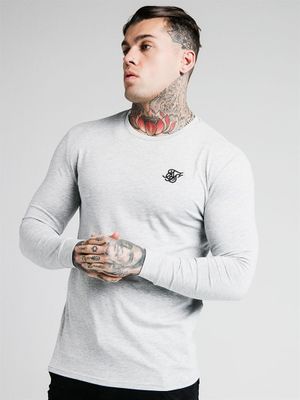 Core L/S Straight Hem Gym Tee Grey