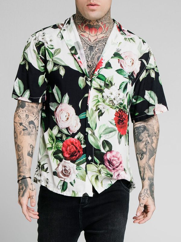 Floral Pixel Resort Shirt
