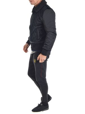 Quilted Velour Jacket Black