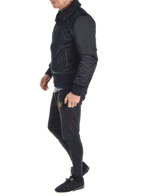 Quilted Velour Jacket Black