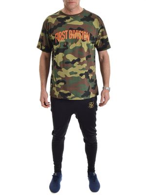 Patched Oversized Tee Camo/Orange