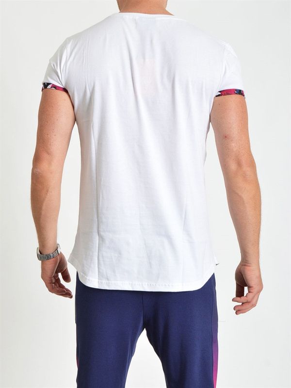 Floral Sleeves Tee White