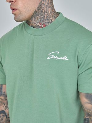 Green Script Tee