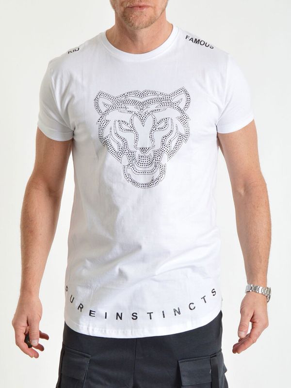 Crystal Tiger Tee White