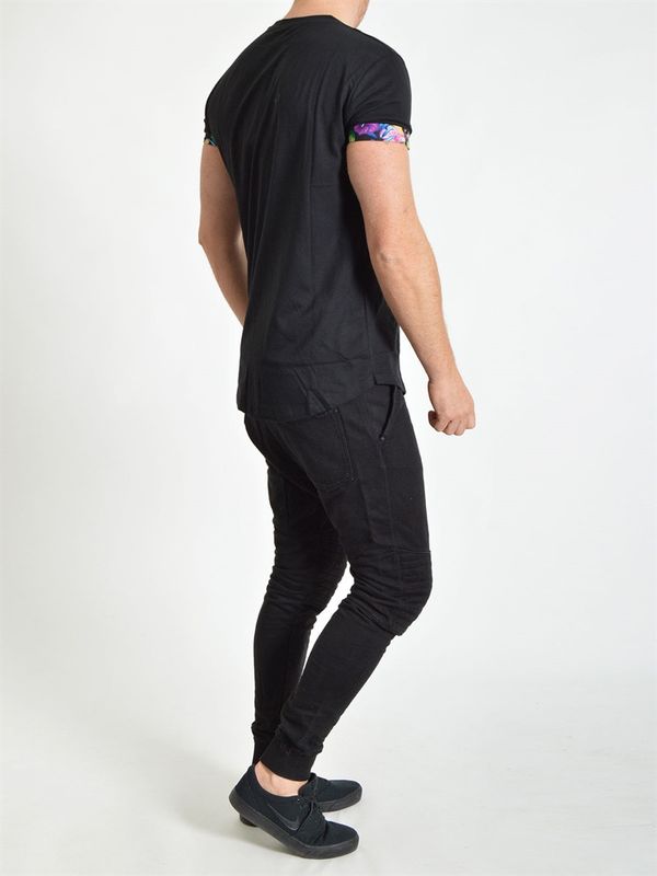Multicolor Tee Black