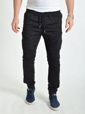 Biker Cargo Jogger Black