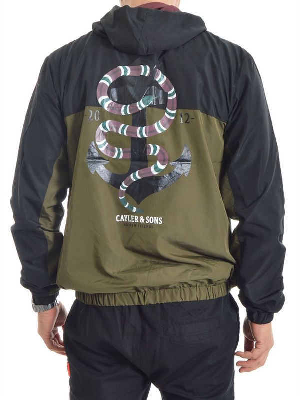 Anchored Zip Anorak Black/Olive