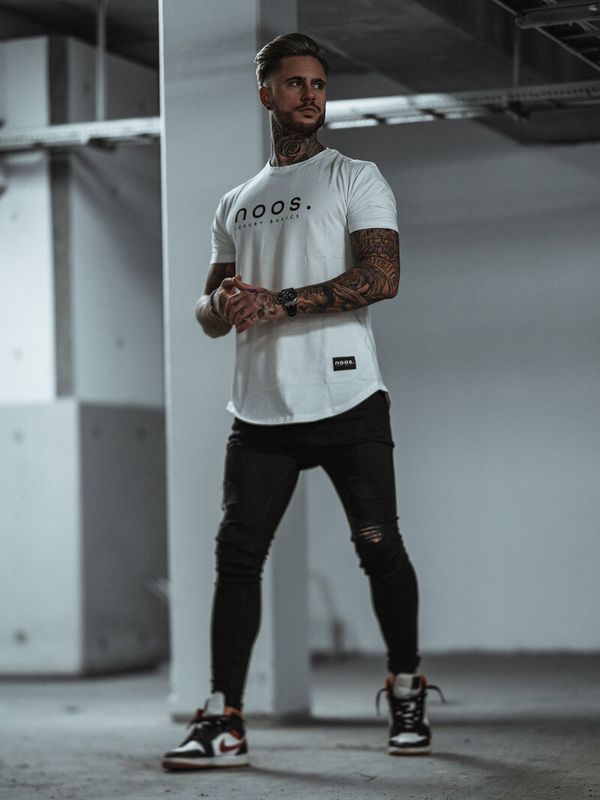 Big Logo Scoop Tee White