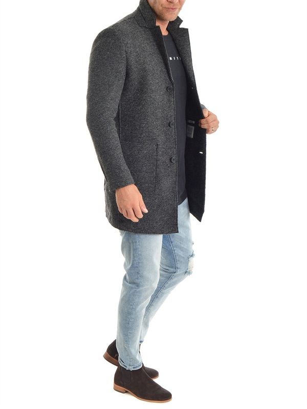 Malone 2.0 Coat Dark Grey Melange