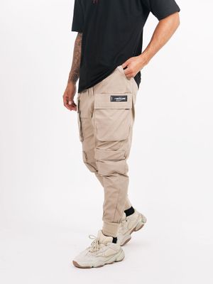 Multi Pocket Cargo Pants Beige