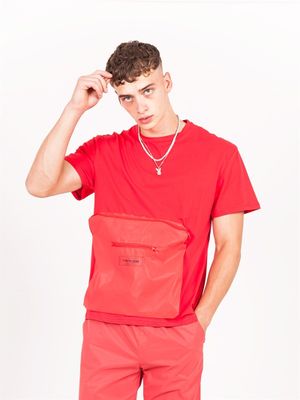 Reflective Pocket Tee Red
